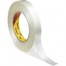 3m Scotch Premium Grade Filament Tape - 1" Width x 60 yd Length - 3" Core - Synthetic Rubber - Glass Yarn Backing - 1 / Roll - Clear - TAA Compliance 89811