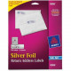Avery &reg; Foil Mailing Labels, Silver, 3/4" x 2-1/4", 300 Labels (8986) - 3/4" Width x 2 1/4" Length - Rectangle - Inkjet - Silver - 30 / Sheet - 300 / Pack - TAA Compliance 8986