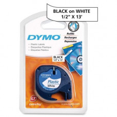 Newell Rubbermaid Dymo LetraTag Label Maker Tape Cartridge - 1/2" Width x 13 ft Length - Direct Thermal - White - Polyester - 1 Each - TAA Compliance 91331