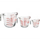 Anchor 3 pc. Open-Handle Measuring Cup Set - 3 Piece(s) - Dishwasher Safe - Glass 92032L11