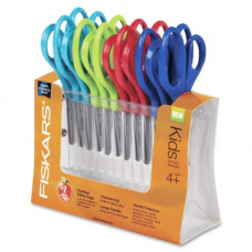 Fiskars Pointed Tip Class Pack Scissors - 1.75" Cutting Length - 5" Overall Length - Straight - Stainless Steel - Pointed Tip - Assorted - 12 / Pack 95037197J