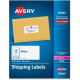 Avery &reg; Shipping Labels, Sure Feed(TM) Technology, Permanent Adhesive, 2" x 4", 2,500 Labels (95945) - Permanent Adhesive - 2" Width x 4" Length - Rectangle - Laser, Inkjet - Bright White - 10 / Sheet - 2500 Total Label(s) - 25