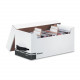 Fellowes Bankers Box CD/DVD Corrugated Storage - Internal Dimensions: 5.60" Width x 13.50" Depth x 6" Height - External Dimensions: 6.8" Width x 15" Depth x 6.3" Height - White, Black - For Disc/Diskette Storage, CD/DVD - Rec