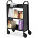 Bretford Basics BOO327 Single Sided Book Truck - 3 Shelf - 4 Casters - 4" Caster Size - Steel - 27" Width x 14" Depth x 43" Height - Black - TAA Compliance BOO327-RN