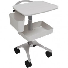 Ergotron Anthro Zido EKG Cart Package - 130 lb Capacity - 4 Casters - 4" Caster Size - Medium Density Fiberboard (MDF), Cast Metal - 40" Height - Steel Frame - Cool Gray - TAA Compliance BZD03CG/CG4