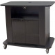 Video Furniture International VFI C2736-42 42in Tall Multimedia Cart - 500 lb Capacity - 4 Casters - 4" Caster Size - Acrylic - 46" Width x 29" Depth x 42" Height - Black C2736-42-S