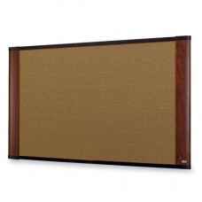 3m Cork Board, Mahogany Finish Frame (72" x 48") C7248MY