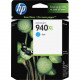 HP 940XL (C4907AN#140) Original Ink Cartridge - Single Pack - Inkjet - 1400 Pages - Cyan - 1 Each - Design for the Environment (DfE) Compliance C4907AN#140