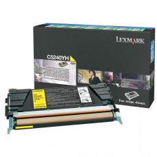 Lexmark High Yield Yellow Return Program Toner Cartridge (5,000 Yield) - Design for the Environment (DfE) Compliance C5240YH