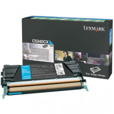 Lexmark Extra High Yield Cyan Return Program Toner Cartridge (7,000 Yield) - Design for the Environment (DfE), TAA Compliance C5340CX