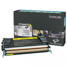 Lexmark Yellow Return Program Toner Cartridge for US Government (6,000 Yield) (TAA Compliant Version of C734A1YG) - TAA Compliance C734A4YG