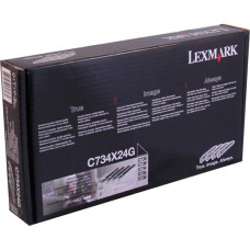 Lexmark Photoconductor Multipack (For Use in Cyan, Magenta, Yellow or Black) (4 Pack of OEM# C734X20G) (4 x 20,000 Yield) C734X24G