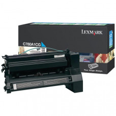 Lexmark Cyan Return Program Toner Cartridge (6,000 Yield) - Design for the Environment (DfE), TAA Compliance C780A1CG