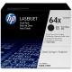 HP 64X (CC364XD) Black High Yield 2-pack Original LaserJet Toner Cartridges (2 x 24,000 Yield) - Design for the Environment (DfE), TAA Compliance CC364XD