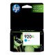 HP 920XL (CD972AN) High Yield Cyan Original Ink Cartridge (700 Yield) - Design for the Environment (DfE), TAA Compliance CD972AN