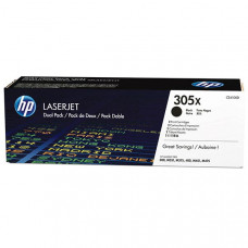 HP 305X (CE410XD) Black High Yield 2-pack Original LaserJet Toner Cartridges (8,000 Yield) - TAA Compliance CE410XD