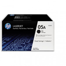 HP 05A (CE505D) Black 2-pack Original LaserJet Toner Cartridges (4,600 Yield) - Design for the Environment (DfE), TAA Compliance CE505D