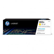 HP 202X (CF502X) Toner Cartridge - Yellow - Laser - High Yield - 2500 Pages - 1 Each - TAA Compliance CF502X