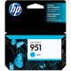 HP 951 Original Ink Cartridge - Single Pack - Inkjet - Standard Yield - 700 Pages - Cyan - 1 Each CN050AN#140