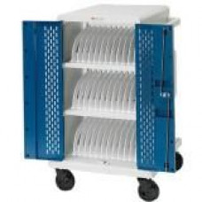 Bretford Core M Carts - 2 Shelf - 4 Casters - 25.3" Width x 26.5" Depth x 41.4" Height - For 24 Devices - TAA Compliance CORE24MSBP-CTTZ