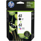 HP 61 Original Ink Cartridge - Black, Cyan, Magenta, Yellow - Inkjet - 2 / Pack CR259FN#140