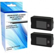 eReplacements CR317BN-ER Remanufactured High Yield Ink Cartridge 950XL Black Ink 2 Pack - Inkjet - High Yield - 2300 Pages Black (Per Cartridge) - 2 Pack CR317BN-ER