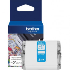 Brother Genuine CZ-1005 continuous length ~ 2 (1.97") 50 mm wide x 16.4 ft. (5 m) long label roll featuring ZINK&reg; Zero Ink technology - 1 31/32" Width x 16 13/32 ft Length - Zero Ink (ZINK) CZ-1005
