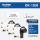 Brother DK Address Label - 2 2/5" Width x 1 1/10" Length - Rectangle - Thermal - Paper - 800 / Roll - 3 Roll DK12093PK