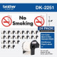 Brother DK Multipurpose Label - 2 2/5" Width x 50 ft Length - Rectangle - Thermal - Black on White, Red On White - Paper - 24 Roll - TAA Compliance DK225124PK