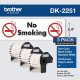 Brother DK Multipurpose Label - 2 2/5" Width x 50 ft Length - Rectangle - Thermal - Black on White, Red On White - Paper - 3 Roll - TAA Compliance DK22513PK