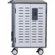 Ergotron Zip40 Charging and Management Cart - 3 Shelf - 255 lb Capacity - 4 Casters - 5" Caster Size - Steel - 30" Width x 26.1" Depth x 45.4" Height - Gray, White - For 40 Devices DM40-2008-1