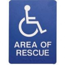 Talk-A-Phone ETP-SIGN Information Sign - AREA OF RESCUE Print/Message - 6" Width x 8" Height - Rectangular Shape - Self-adhesive, UV Resistant - Polycarbonate - TAA Compliance ETPSIGN
