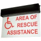 Talk-A-Phone ETP-SIGN/LD Deluxe Lighted Information Sign - AREA OF RESCUE ASSISTANCE Print/Message - 14" Width x 10.6" Height - Rectangular Shape - TAA Compliance ETPSIGNLD