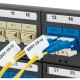 Panduit ID Label - 3" Height x 1" Width - Thermal Transfer - White - Polyester - 2500 - TAA Compliance F100X300AJT