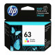 HP 63 (F6U61AN) Tri-color Original Ink Cartridge (165 Yield) F6U61AN