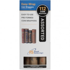 Royal Sovereign 112 Assortment Pack Preformed Coin Wrappers - Easy to Use - Assorted Pre-Formed Wrappers FSW112A