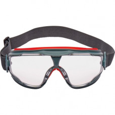 3m GoggleGear 500 Series Scotchgard Anti-Fog Lens - Recommended for: Oil & Gas - Eye, Splash, Ultraviolet Protection - Polycarbonate Lens, Elastic Strap - Clear, Gray - 1 Each - TAA Compliance GG501SGAF