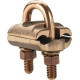 Panduit Ground Clamp - 1.6" Length x 1.4" Width - for Cable, Earthing - 10 - Bronze, Silicon Bronze - TAA Compliance GPC22/0-38-X
