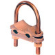 Panduit Ground Clamp - 1.3" Length x 3.6" Width - for Cable, Earthing - 10 - Bronze, Silicon Bronze - TAA Compliance GU-11-X
