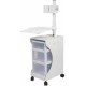 Peerless -AV Mobile Medical Storage Cart with Monitor and PC Mount For Computer Workstation - 3 Shelf - 25 lb Capacity - 19.2" Width x 29.9" Depth x 62.2" Height - White HCC501