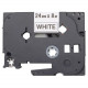 Brother Black on White Label Tape - 15/16" Width x 26 1/4 ft Length - Thermal Transfer - White, Black - Polyester - 1 / Pack - TAA Compliance HGE2515PK