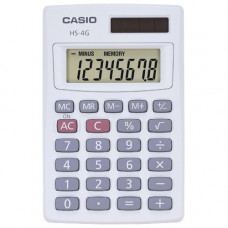 Casio HS-4G Handheld Calculator - 8 Digits - Solar Powered - 0.3" x 2.2" x 3.4" HS4G