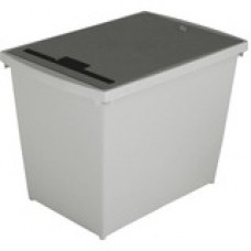 HSM Electronic Waste Collector [BD-EWC-44-720D] 720 Key Code - Lockable - 9 gal Capacity - Rectangular - Sturdy, Tamper Resistant, Key Lock - 13.1" Height x 11.9" Width x 17.8" Depth - High-density Polyethylene (HDPE) - Executive Gray HSM10