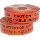 Panduit Caution Sign - 1 - CAUTION FIBER OPTIC CABLE BURIED BELOW Print/Message - 3" Height - Laminated Aluminum - Black, Orange - TAA Compliance HTDU3O-FO