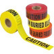 Panduit Caution Sign - 1 - CAUTION TELEPHONE LINE BURIED BELOW Print/Message - 6" Height - Polyethylene - Black, Orange - TAA Compliance HTU6O-T