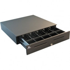Apg Cash Drawer Series 4000 1820 Cash Drawer - 5 Bill - 5 Coin - 2 Media SlotSerial Port, - Steel, Stainless Steel - Black - 4.2" Height x 18.8" Width x 20" Depth - TAA Compliance JB484A-BL1820