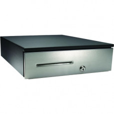 Apg Cash Drawer Series 4000 Cash Drawer - 4 Bill x 4 Coin - Single Media Slot, Stainless Steel - Powered USB - Black - TAA Compliance JD320-BL1317