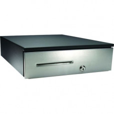 Apg Cash Drawer Series 4000 1317 Cash Drawer - 5 Bill x 5 Coin - Dual Media Slot, Stainless Steel - Black - USB - 4.2" H x 13.3" W x 17.2" D JD554A-BL1317