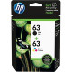 HP 63 Original Ink Cartridge - Black, Tri-color - Inkjet - 190 Pages Black, 160 Pages Tri-color - 2 / Pack L0R46AN#140