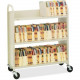 Bretford Single-Sided Book Truck - 3 Shelf - 4 Casters - 4" Caster Size - Steel - 36" Width x 14" Depth x 44" Height - Putty - GREENGUARD, TAA Compliance L330